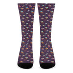 Colorful UFO Pattern Print Crew Socks