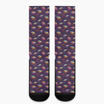 Colorful UFO Pattern Print Crew Socks