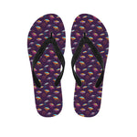 Colorful UFO Pattern Print Flip Flops