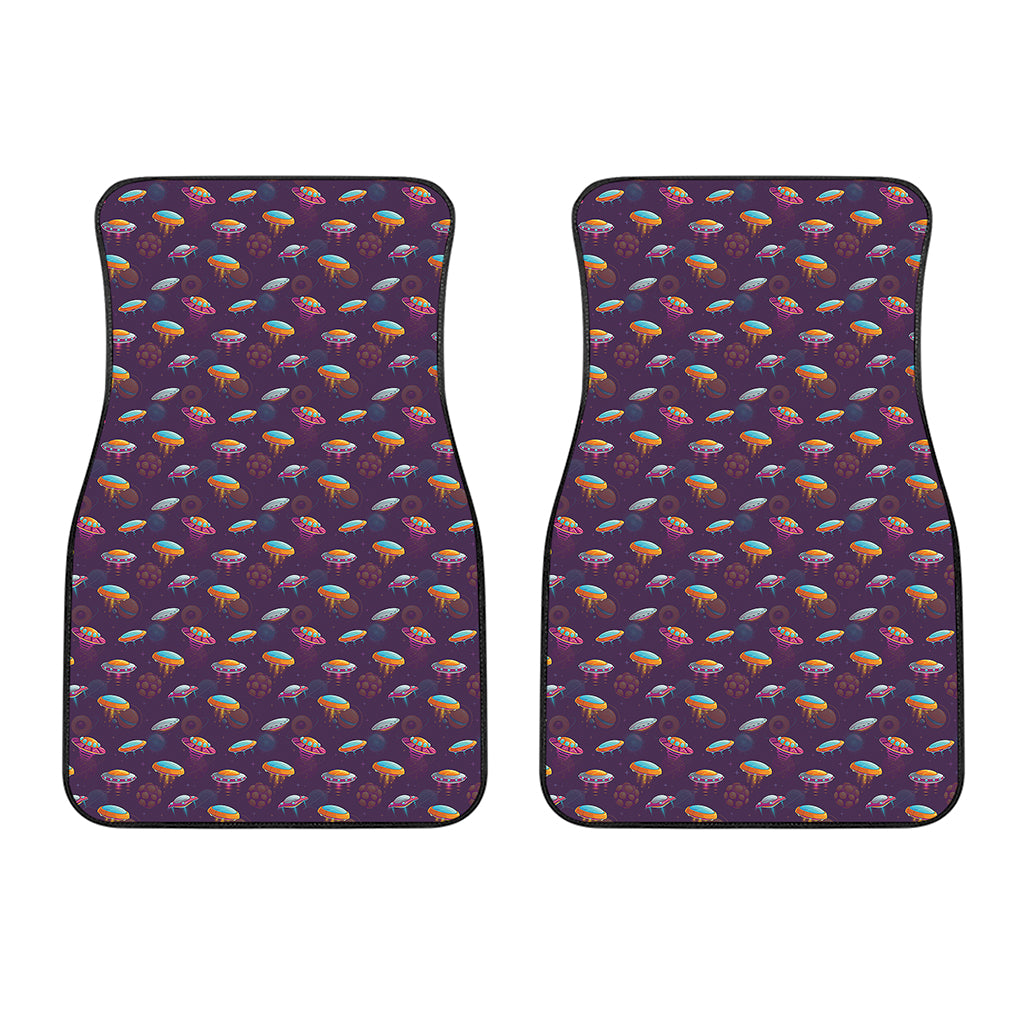 Colorful UFO Pattern Print Front Car Floor Mats