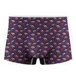 Colorful UFO Pattern Print Men's Boxer Briefs