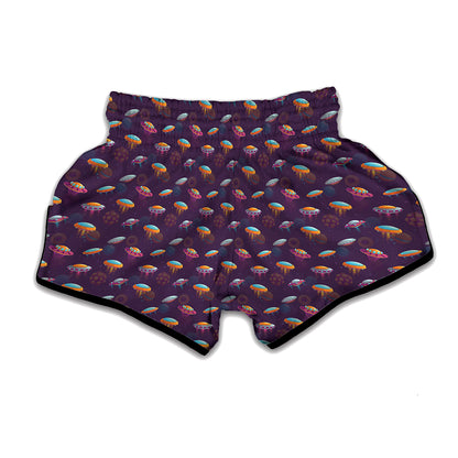 Colorful UFO Pattern Print Muay Thai Boxing Shorts