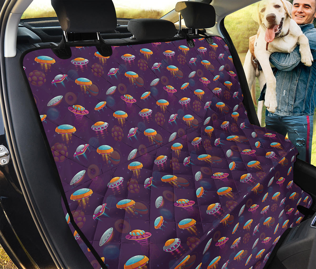 Colorful UFO Pattern Print Pet Car Back Seat Cover