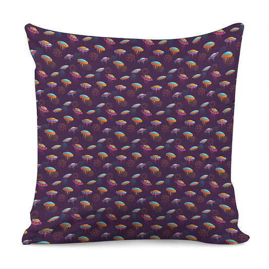 Colorful UFO Pattern Print Pillow Cover