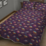 Colorful UFO Pattern Print Quilt Bed Set