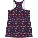 Colorful UFO Pattern Print Women's Racerback Tank Top