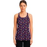 Colorful UFO Pattern Print Women's Racerback Tank Top