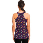Colorful UFO Pattern Print Women's Racerback Tank Top