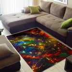 Colorful Universe Galaxy Space Print Area Rug GearFrost
