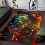 Colorful Universe Galaxy Space Print Area Rug GearFrost