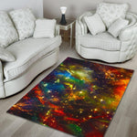 Colorful Universe Galaxy Space Print Area Rug GearFrost