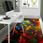 Colorful Universe Galaxy Space Print Area Rug GearFrost