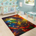 Colorful Universe Galaxy Space Print Area Rug GearFrost