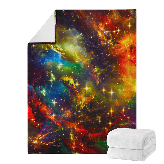 Colorful Universe Galaxy Space Print Blanket