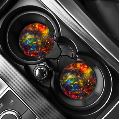 Colorful Universe Galaxy Space Print Car Coasters