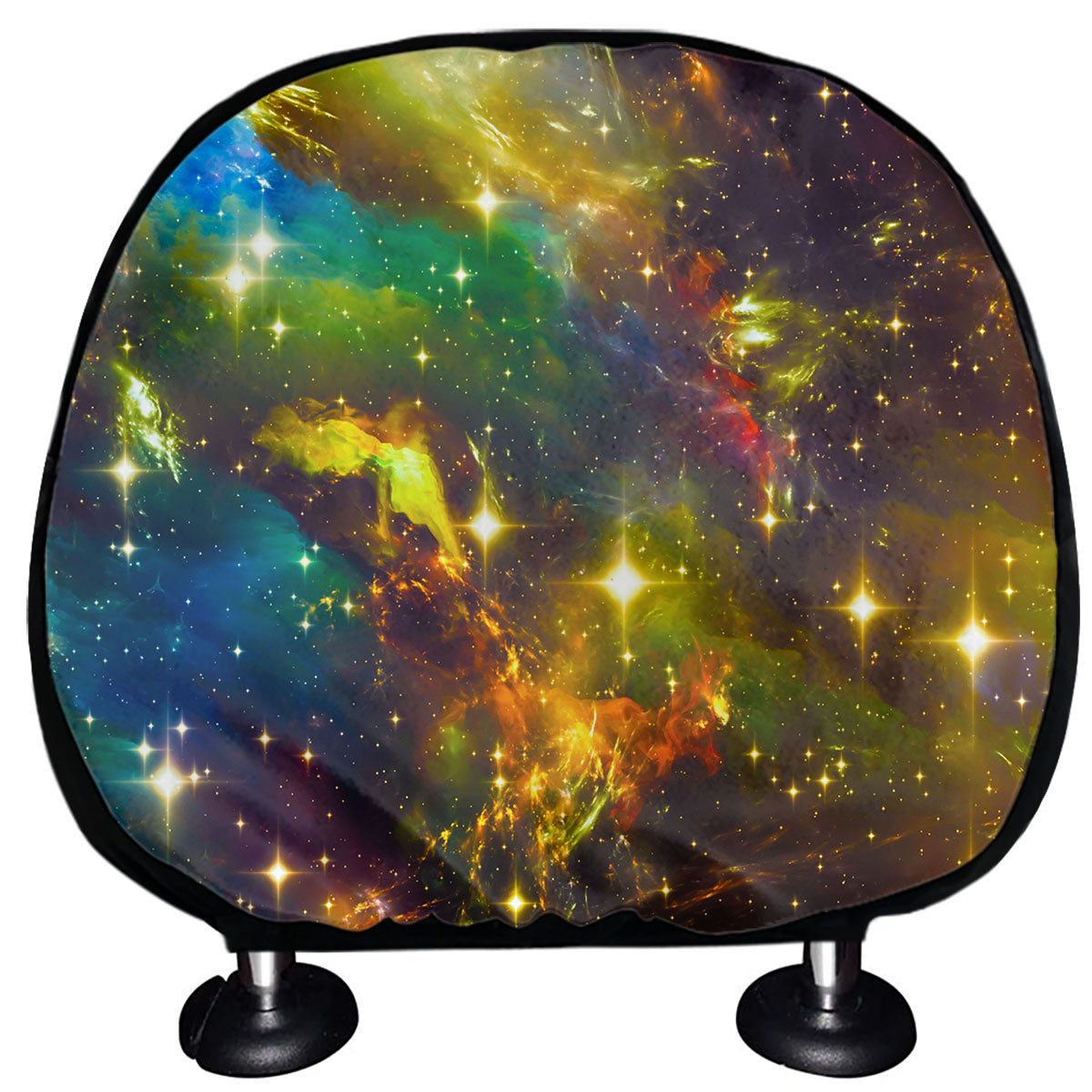 Colorful Universe Galaxy Space Print Car Headrest Covers