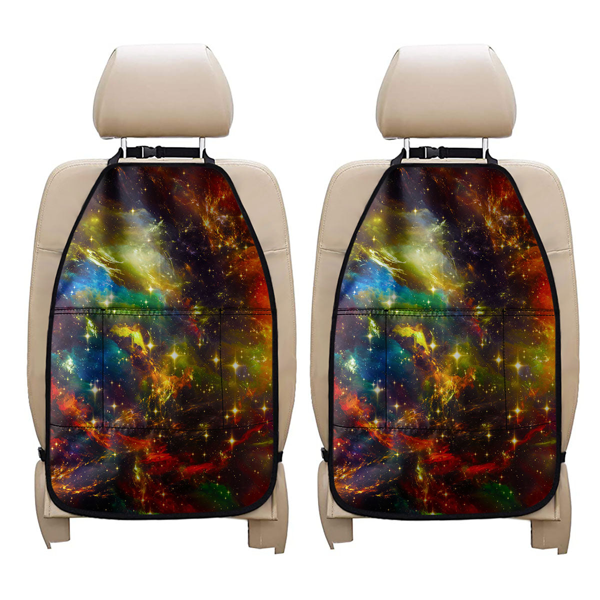Colorful Universe Galaxy Space Print Car Seat Organizers