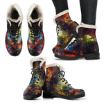 Colorful Universe Galaxy Space Print Comfy Boots GearFrost