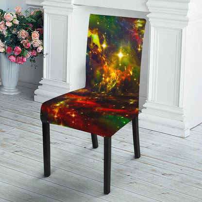 Colorful Universe Galaxy Space Print Dining Chair Slipcover