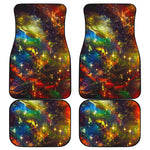 Colorful Universe Galaxy Space Print Front and Back Car Floor Mats