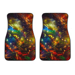 Colorful Universe Galaxy Space Print Front Car Floor Mats