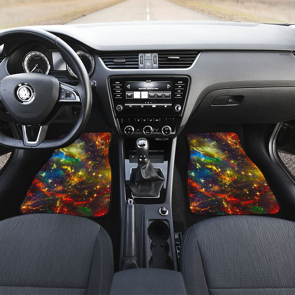 Colorful Universe Galaxy Space Print Front Car Floor Mats