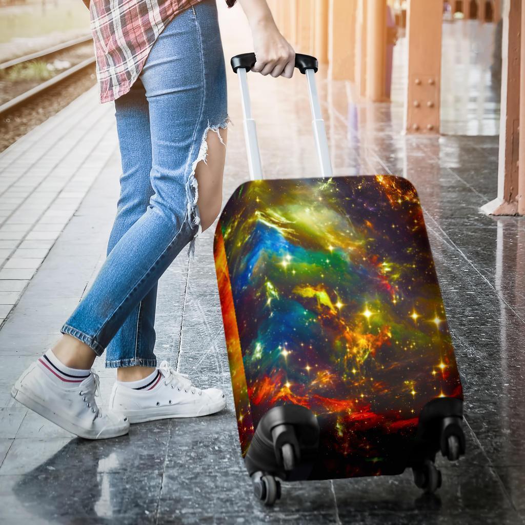 Colorful Universe Galaxy Space Print Luggage Cover GearFrost