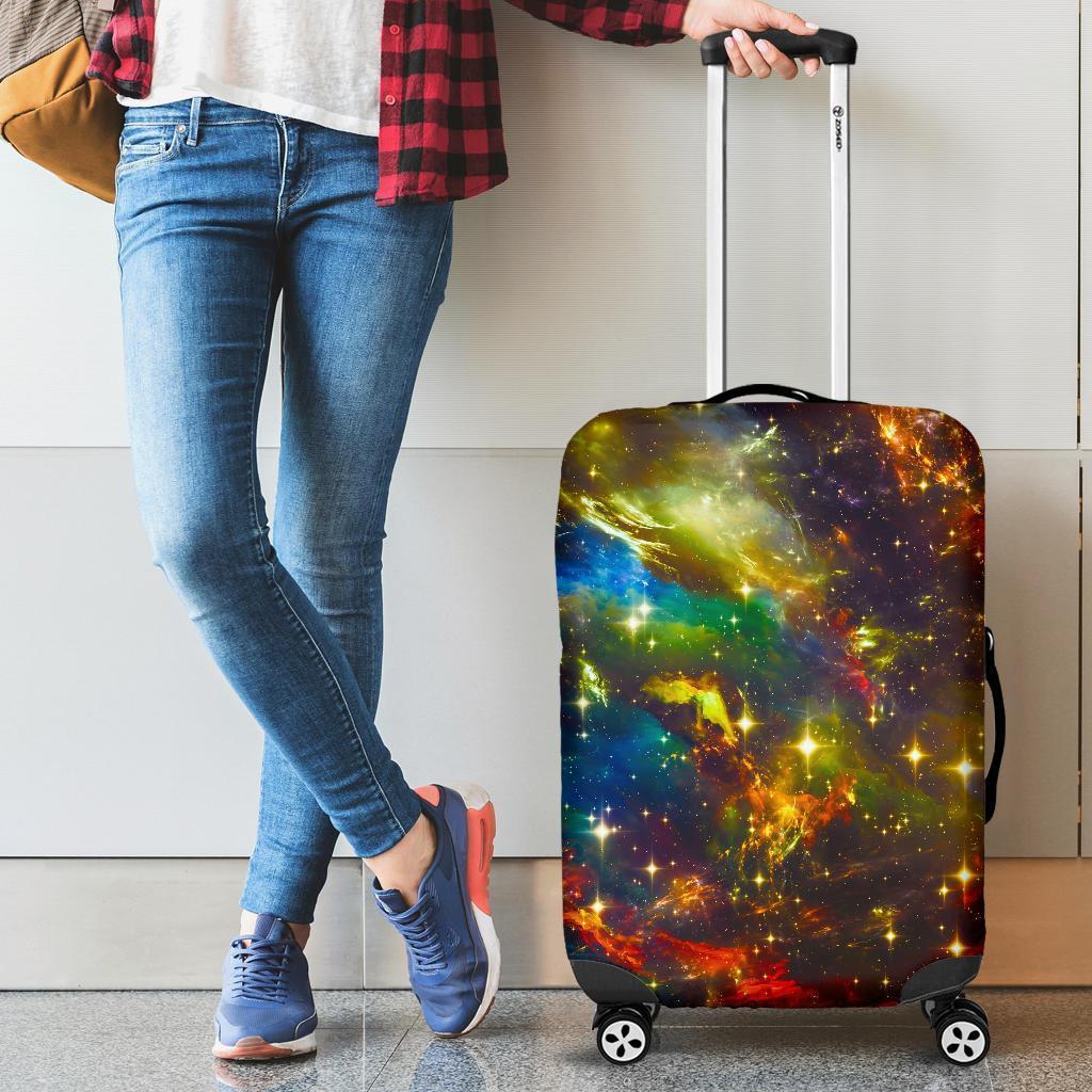 Colorful Universe Galaxy Space Print Luggage Cover GearFrost