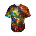 Colorful Universe Galaxy Space Print Men's Baseball Jersey