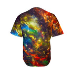 Colorful Universe Galaxy Space Print Men's Baseball Jersey