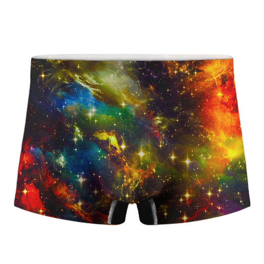 Colorful Universe Galaxy Space Print Men's Boxer Briefs