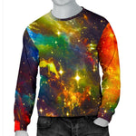 Colorful Universe Galaxy Space Print Men's Crewneck Sweatshirt GearFrost