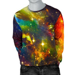 Colorful Universe Galaxy Space Print Men's Crewneck Sweatshirt GearFrost