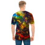 Colorful Universe Galaxy Space Print Men's T-Shirt