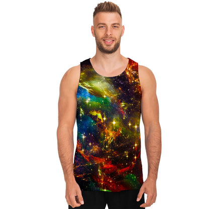 Colorful Universe Galaxy Space Print Men's Tank Top