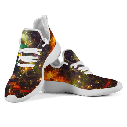 Colorful Universe Galaxy Space Print Mesh Knit Shoes GearFrost