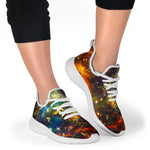 Colorful Universe Galaxy Space Print Mesh Knit Shoes GearFrost