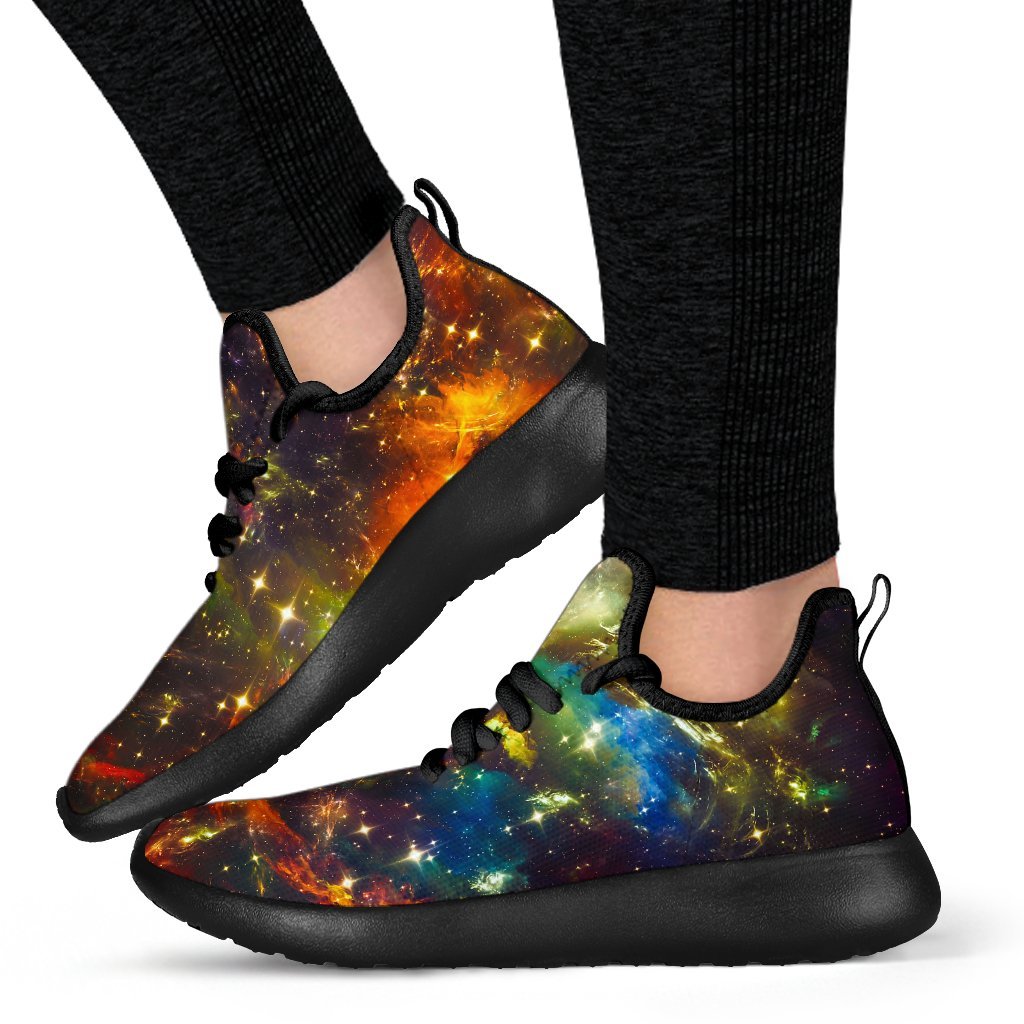 Colorful Universe Galaxy Space Print Mesh Knit Shoes GearFrost