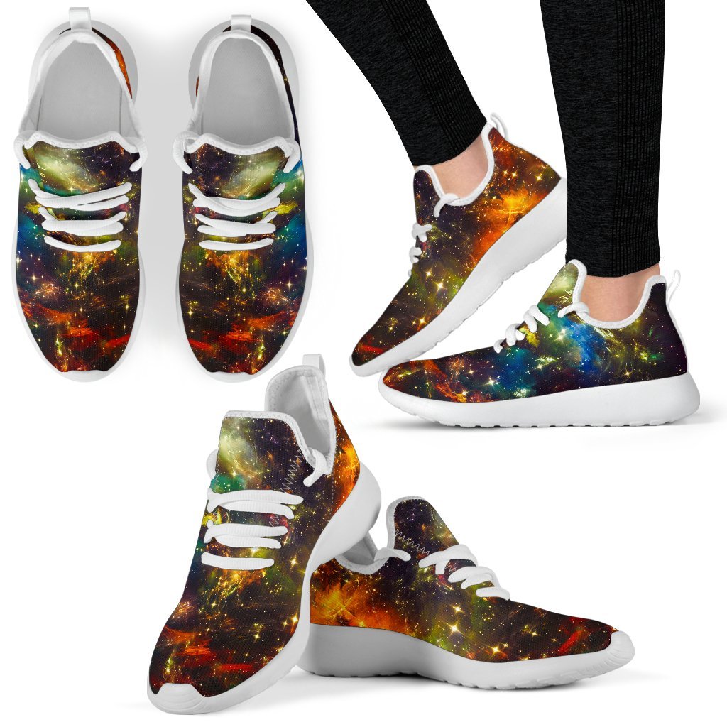 Colorful Universe Galaxy Space Print Mesh Knit Shoes GearFrost