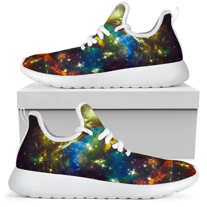 Colorful Universe Galaxy Space Print Mesh Knit Shoes GearFrost