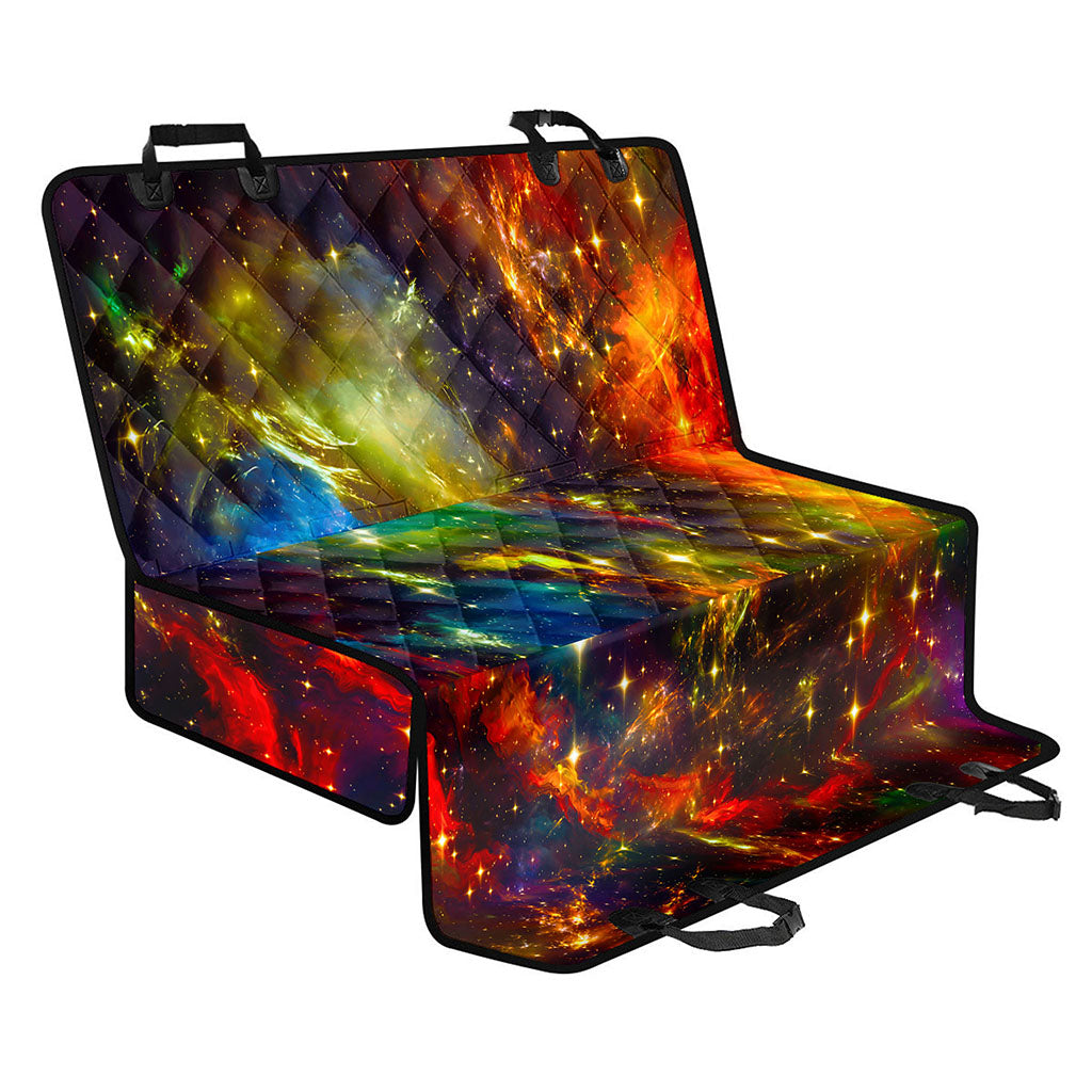 Colorful Universe Galaxy Space Print Pet Car Back Seat Cover