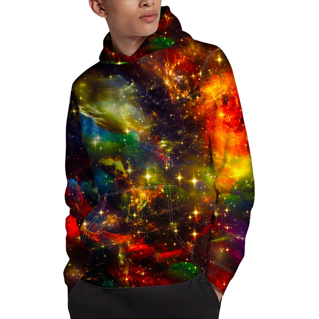 Colorful Universe Galaxy Space Print Pullover Hoodie