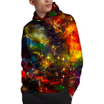 Colorful Universe Galaxy Space Print Pullover Hoodie