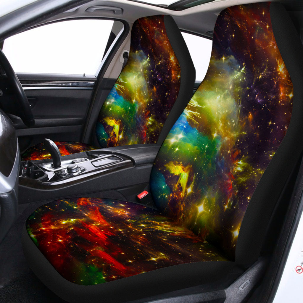 Colorful Universe Galaxy Space Print Universal Fit Car Seat Covers