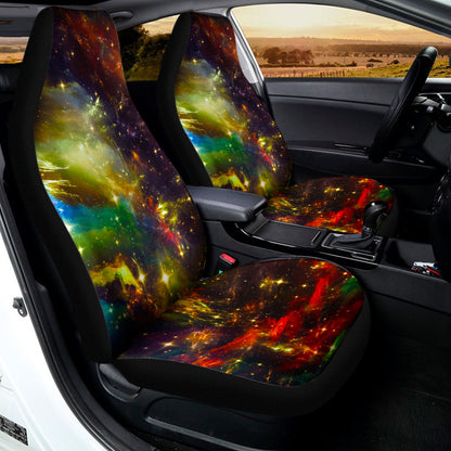 Colorful Universe Galaxy Space Print Universal Fit Car Seat Covers