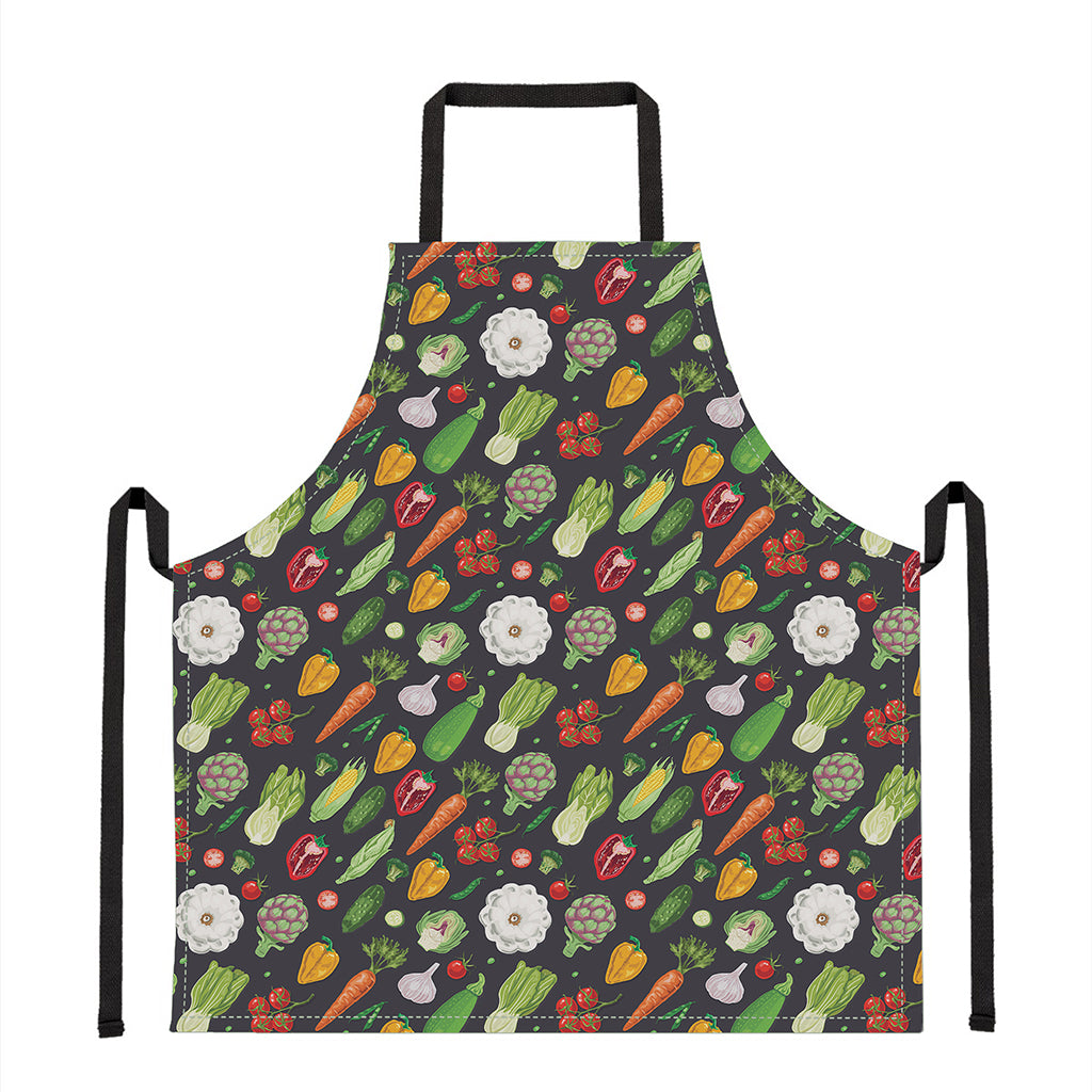 Colorful Vegetable Pattern Print Apron