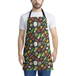 Colorful Vegetable Pattern Print Apron