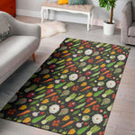 Colorful Vegetable Pattern Print Area Rug