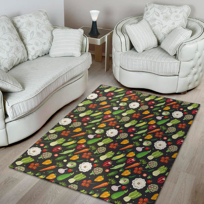 Colorful Vegetable Pattern Print Area Rug