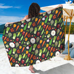 Colorful Vegetable Pattern Print Beach Sarong Wrap